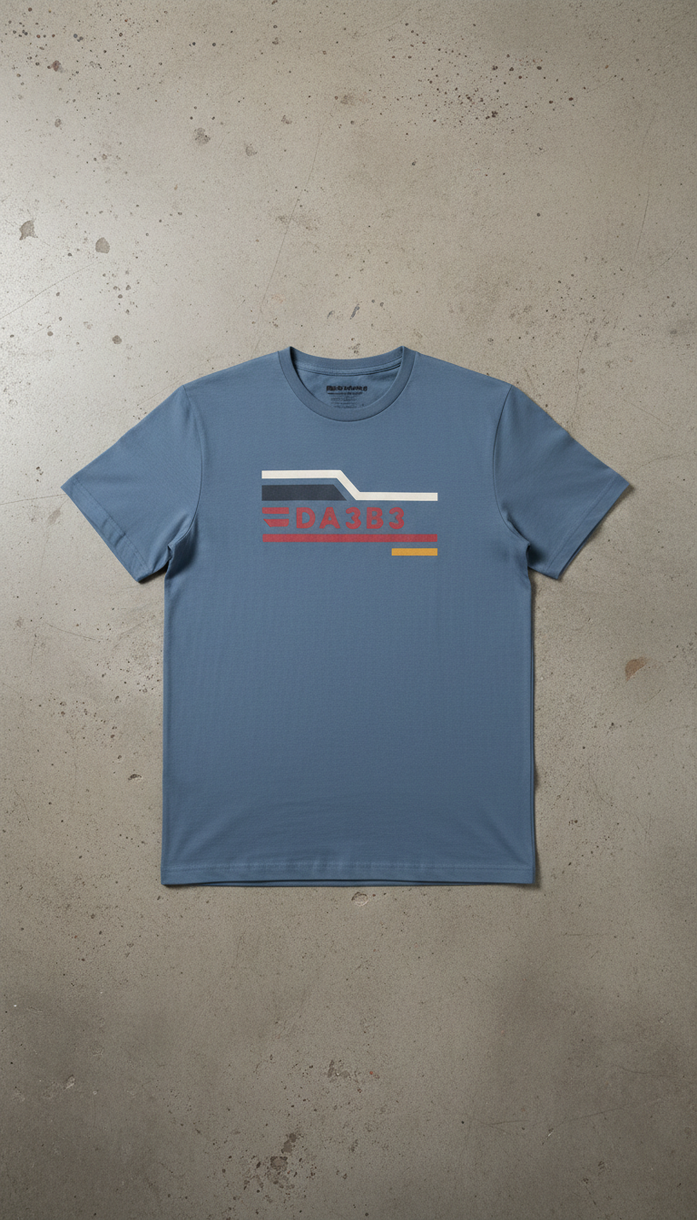 Camiseta moto azul escape